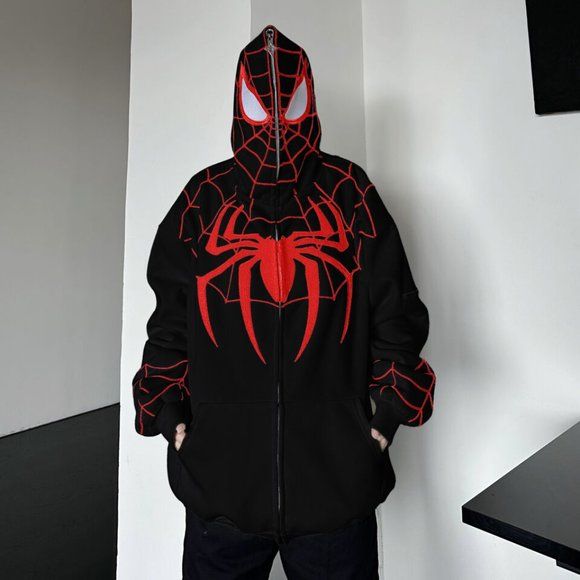Trendy Spiderman Zipper Hoodie (UNISEX)